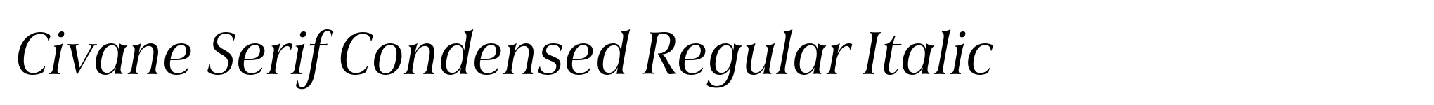 Civane Serif Condensed Regular Italic image